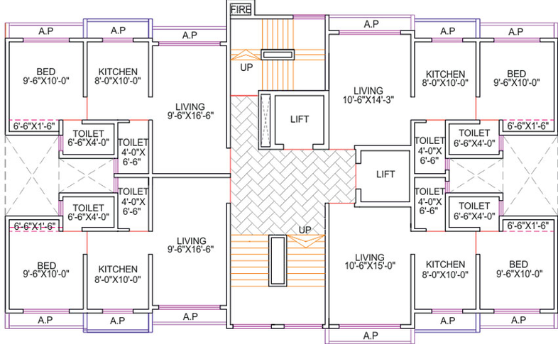 Floor Plan of Shree Krishna Elegance in Vasai East, Palghar - Image 129588