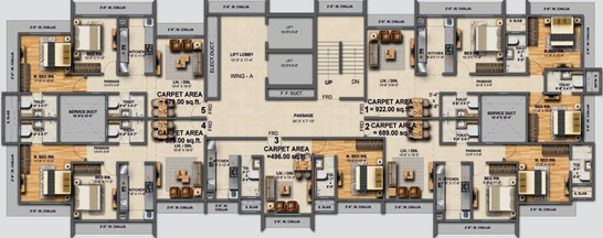 Floor Plan of Shepherd Royal in Goregaon West, Mumbai - Image 45058