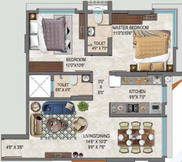 2 BHK Flat in HF Blossom Residency in Vile Parle East, Mumbai - Image 621092