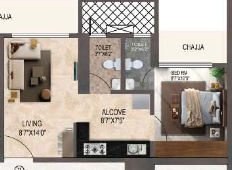 1 BHK Flat in Infinity Residences in Parel East, Mumbai - Image 488476