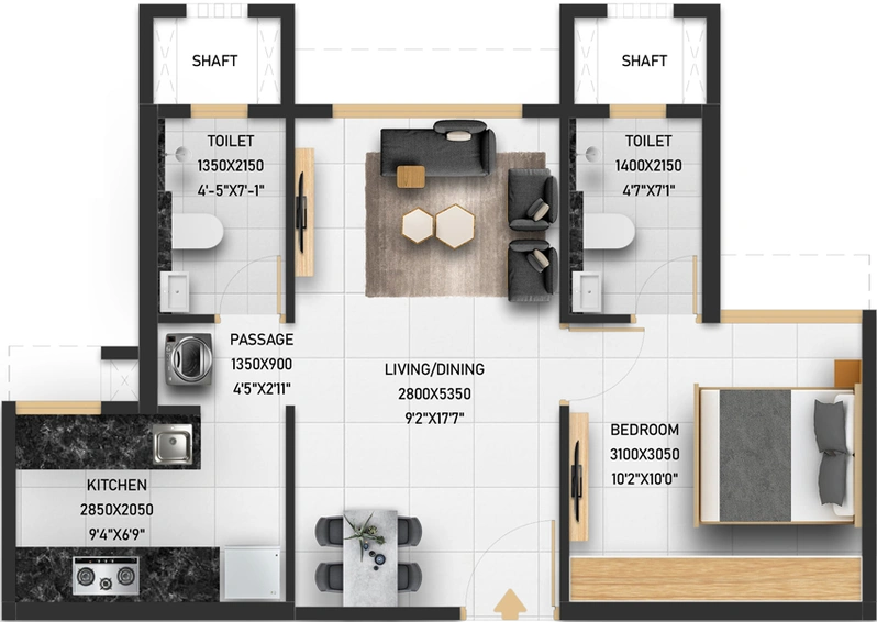 1 BHK Flat in Central Avenue - Runwal Gardens in Dombivli, Thane - Image 455377