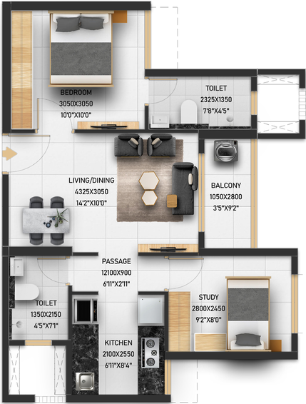2 BHK Flat in Central Avenue - Runwal Gardens in Dombivli, Thane - Image 455378