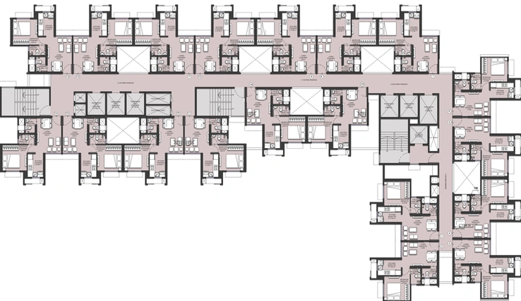 Floor Plan of Prime Avenue - Runwal Gardens in Dombivli, Thane - Image 28700