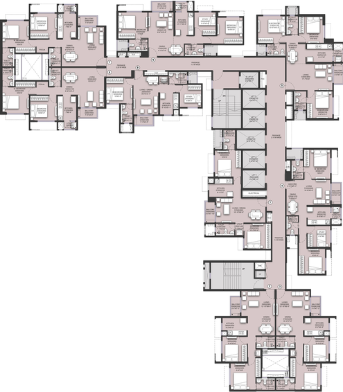 Floor Plan of South Avenue - Runwal Gardens in Dombivli, Thane - Image 1371