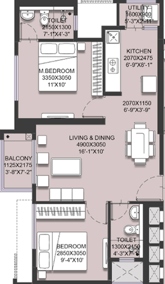 2 BHK Flat in West Avenue - Runwal Gardens in Dombivli, Thane - Image 455518