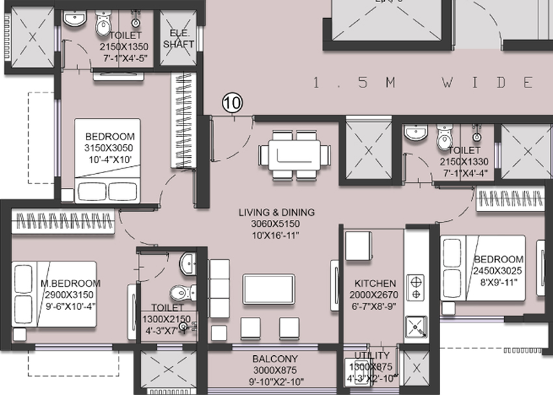 3 BHK Flat in West Avenue - Runwal Gardens in Dombivli, Thane - Image 455520
