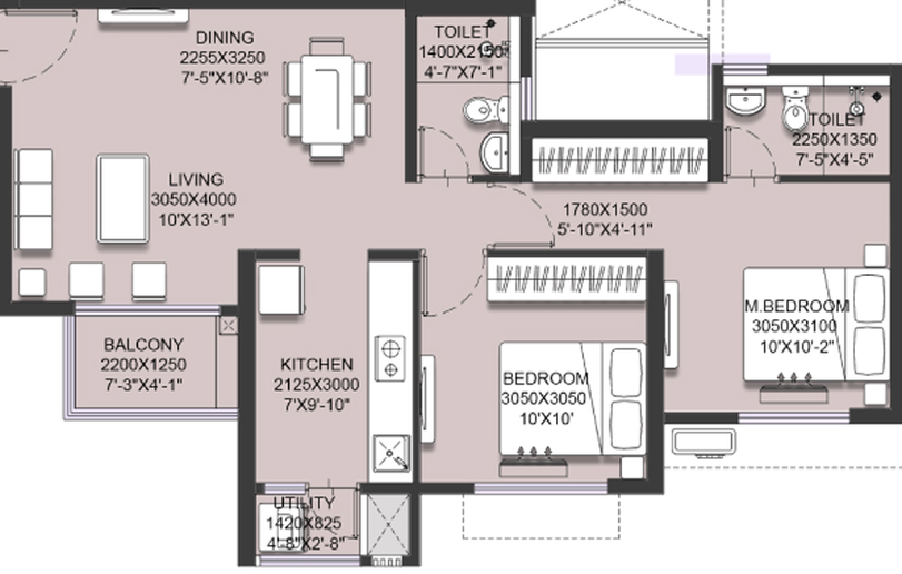 2 BHK Flat in West Avenue - Runwal Gardens in Dombivli, Thane - Image 455519