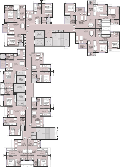 Floor Plan of West Avenue - Runwal Gardens in Dombivli, Thane - Image 28716