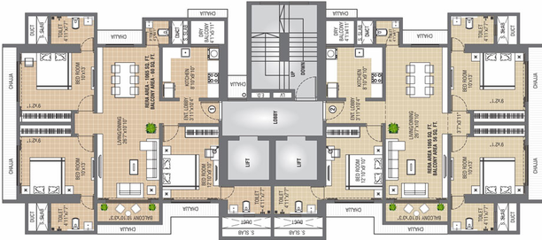 Floor Plan of Swastik Elegance in Chembur East, Mumbai - Image 45202