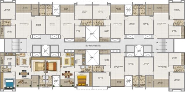 Floor Plan of Techstone Casa Abrigo in Hadapsar, Pune - Image 16324