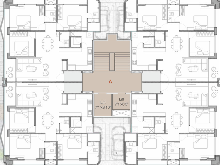 Floor Plan of Aatmiya Selenite in Gotri, Vadodara - Image 1635