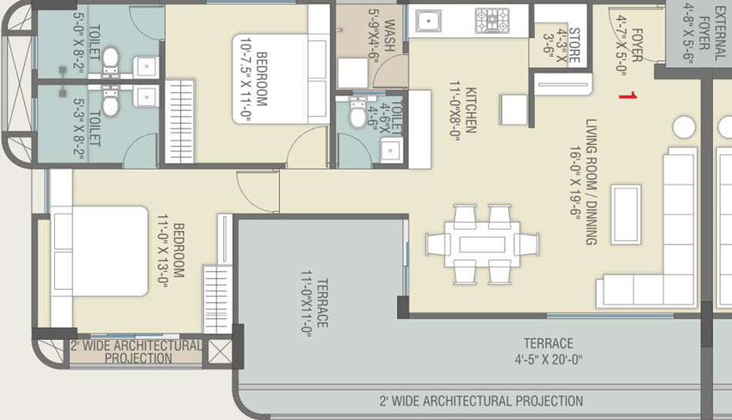 2 BHK Flat in Samanvay Saatvik in Kalali, Vadodara - Image 486128