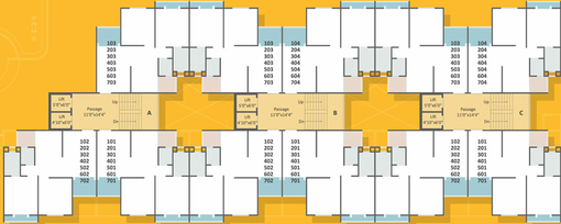 Floor Plan of Neela Ria Enclave in Makarpura, Vadodara - Image 43817