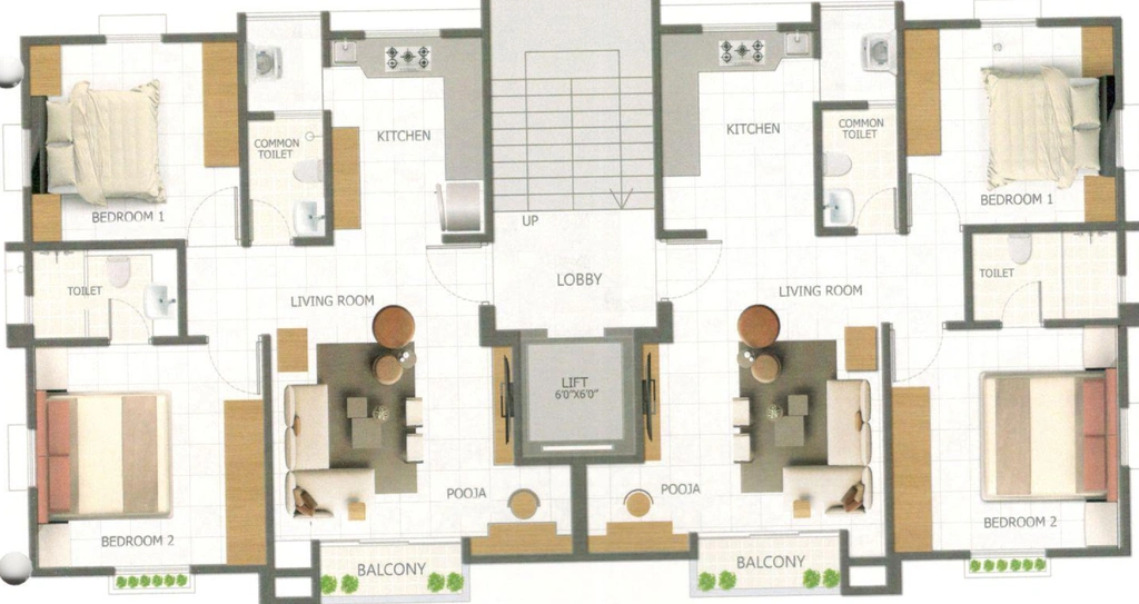 Floor Plan of Shrikar Avenue in Sevasi, Vadodara - Image 43860