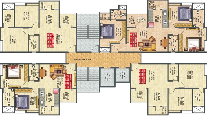 Floor Plan of ARV Uthville in Kharadi, Pune - Image 16287