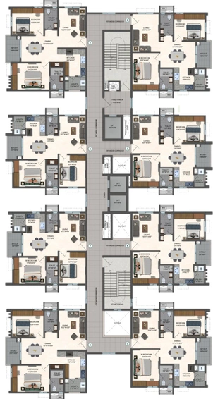 Floor Plan of Pavani Mirabilia in Whitefield, Bangalore - Image 46050