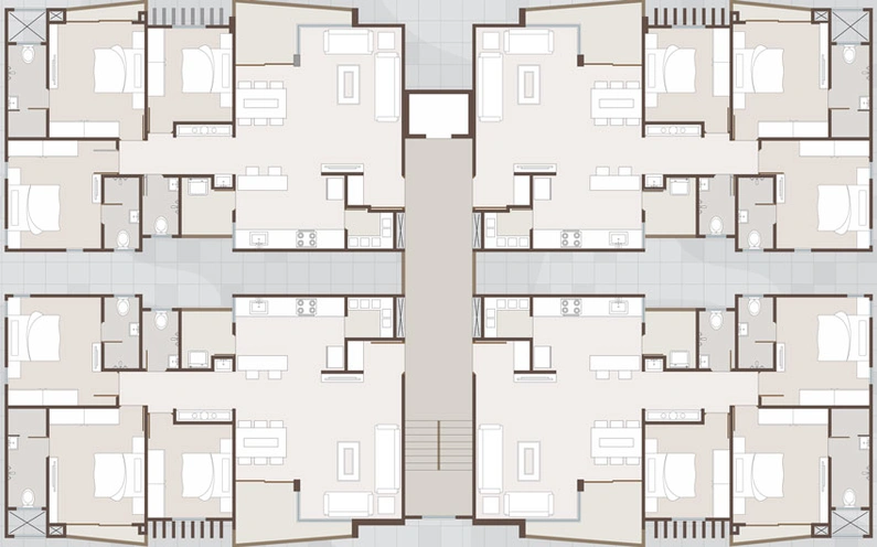 Floor Plan of Aadhya Fortune in Vasna Road, Vadodara - Image 43886