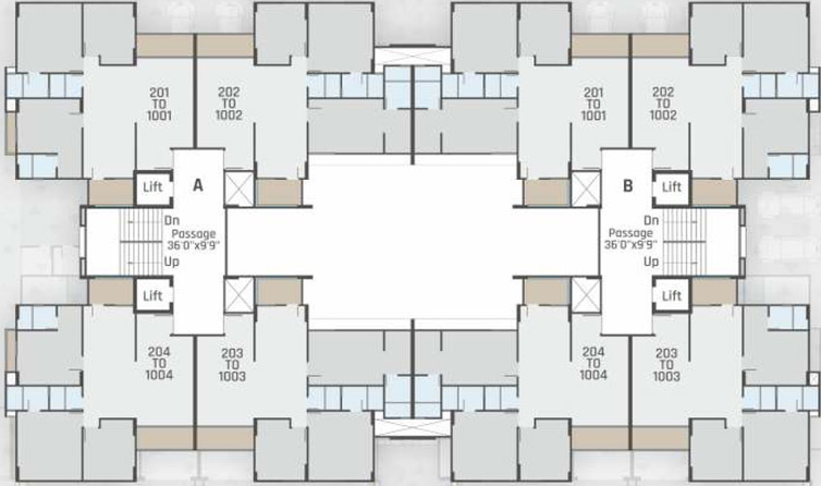 Floor Plan of Tirth Lifespace in Waghodia Road, Vadodara - Image 103270