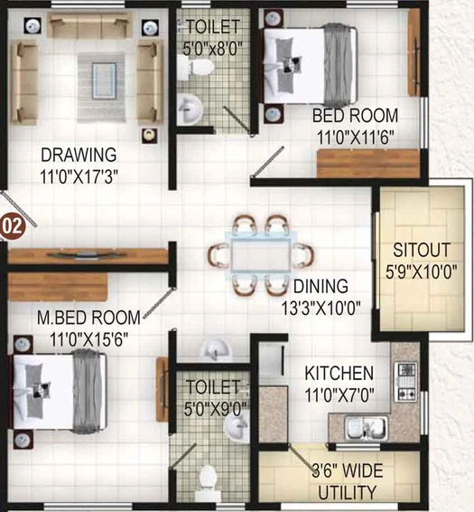 2 BHK Flat in Arsis Green Hills in KR Puram, Bangalore - Image 256638