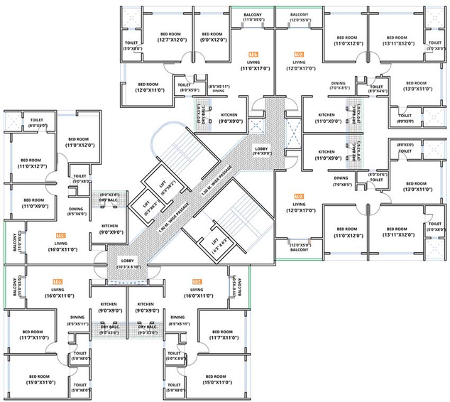 Floor Plan of Zen Elite in Kharadi, Pune - Image 16366
