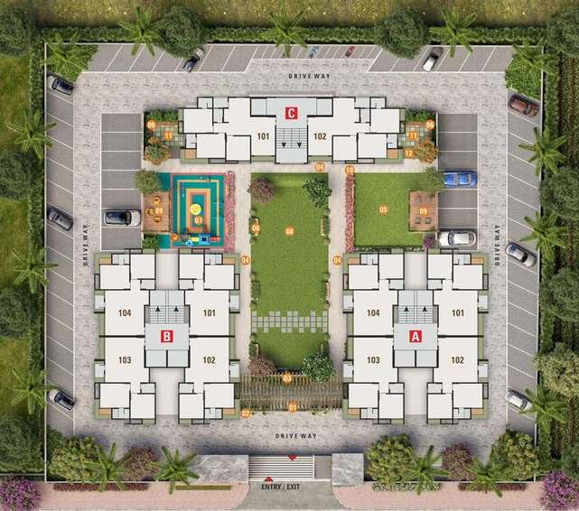 Master Plan of Globcon Splendora in Palanpur, Surat - Image 39830