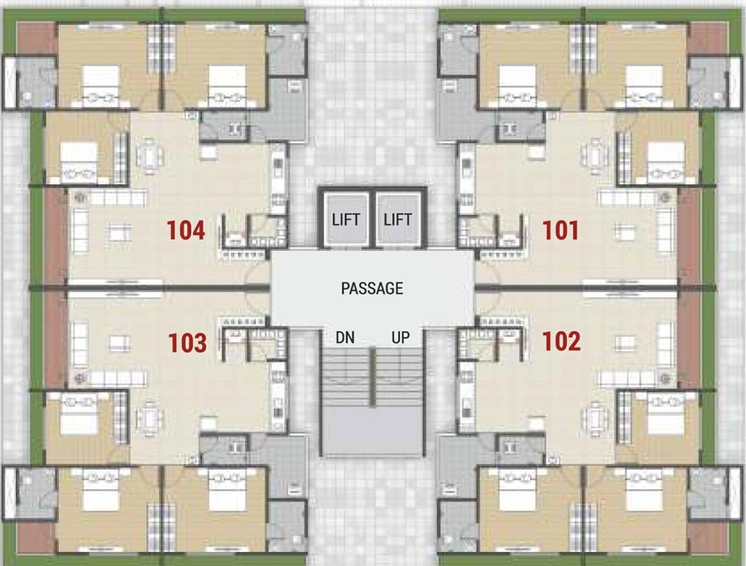 Floor Plan of Vinayak Sarjan Luxuria in Sarthana Jakat Naka, Surat - Image 79555
