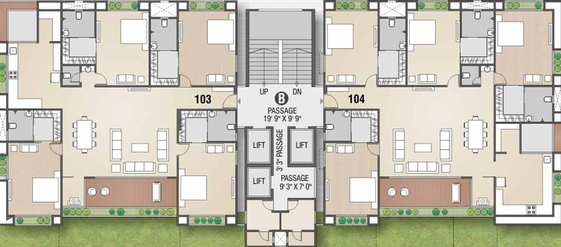 Floor Plan of Atlanta Eliza in Althan, Surat - Image 1585