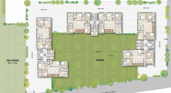 Master Plan of Atlanta Eliza in Althan, Surat - Image 1586