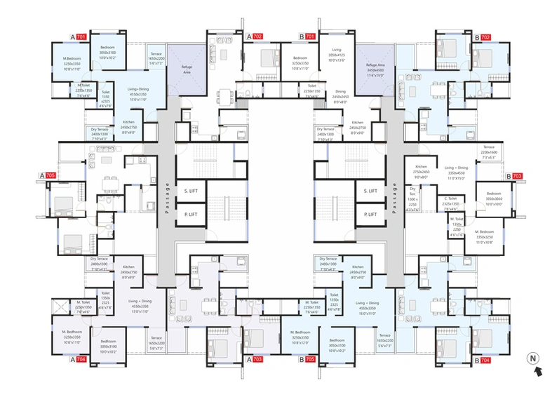 Floor Plan of Sukhwani Highlands in Sus, Pune - Image 16219