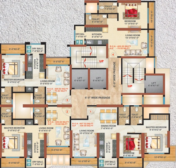 Floor Plan of Swastik Heights in Bhayandar East, Thane - Image 1381