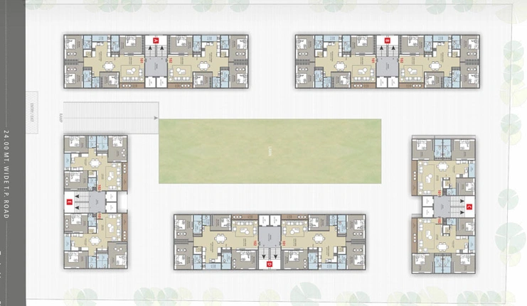 Master Plan of SNS Glorina World in Vesu, Surat - Image 1573