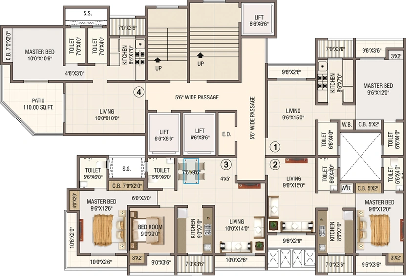Floor Plan of Shree Nidhi Heights in Bhayandar East, Thane - Image 57442
