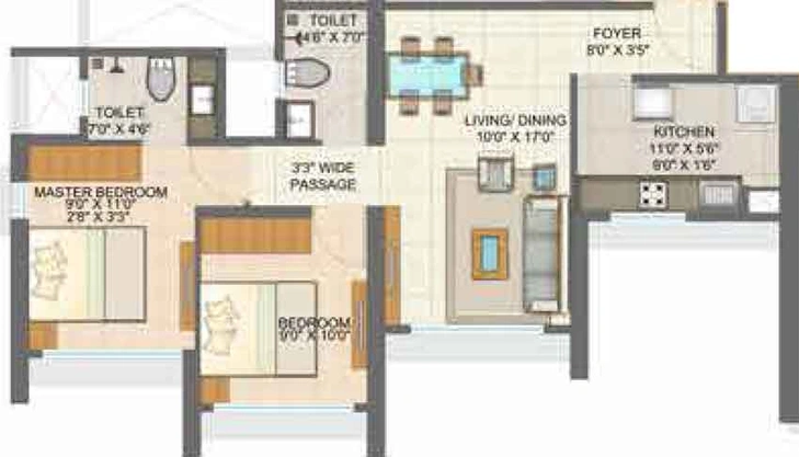 2 BHK Flat in Runwal Forests in Kanjurmarg West, Mumbai - Image 489029