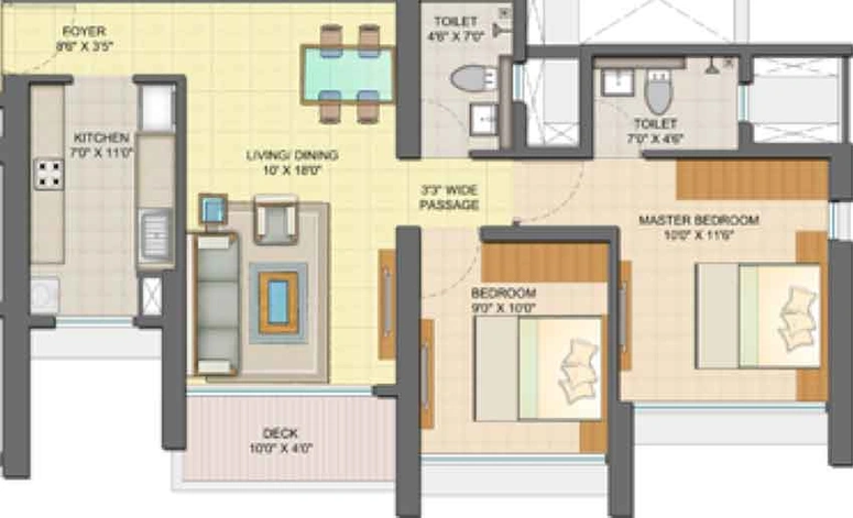 2 BHK Flat in Runwal Forests in Kanjurmarg West, Mumbai - Image 489030
