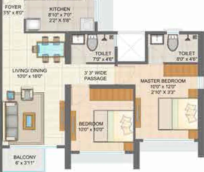 2 BHK Flat in Runwal Forests in Kanjurmarg West, Mumbai - Image 489031