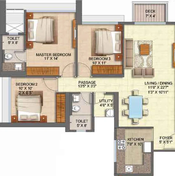 3 BHK Flat in Runwal Forests in Kanjurmarg West, Mumbai - Image 489032