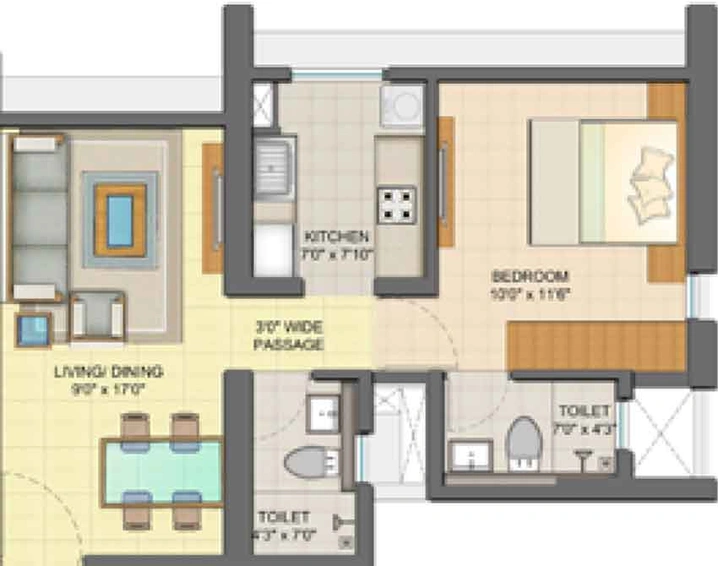 1 BHK Flat in Runwal Forests in Kanjurmarg West, Mumbai - Image 489027
