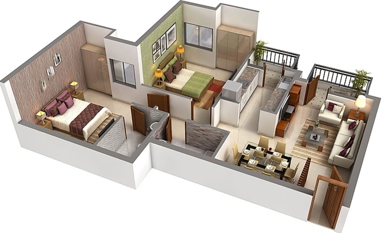 2 BHK Flat in IBD Belmont Park in Vijay Nagar, Indore - Image 254329