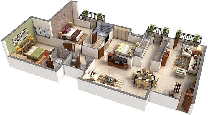 3 BHK Flat in IBD Belmont Park in Vijay Nagar, Indore - Image 254331