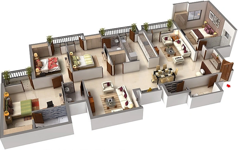 4 BHK Flat in IBD Belmont Park in Vijay Nagar, Indore - Image 254332