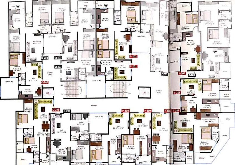 Floor Plan of Gandhi PR Plaza in Khamla, Nagpur - Image 13157