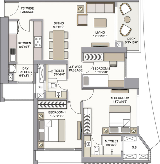 2 BHK Flat in Prestige Bellanza in Mulund West, Mumbai - Image 489260