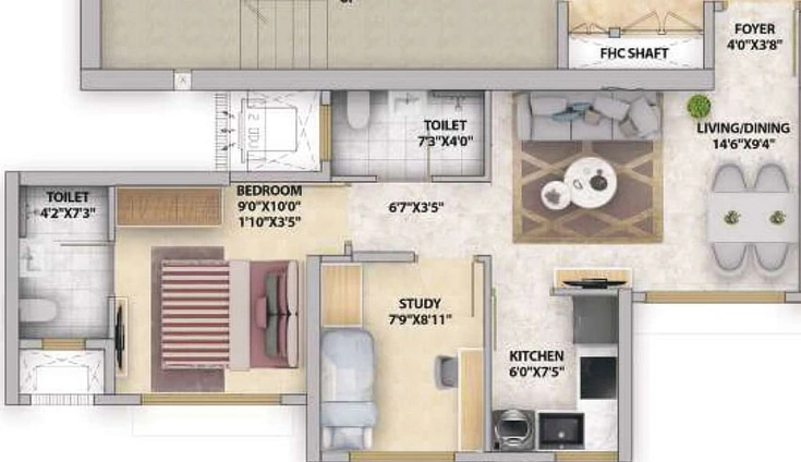 1.5 BHK Flat in Runwal Avenue in Kanjurmarg East, Mumbai - Image 489359