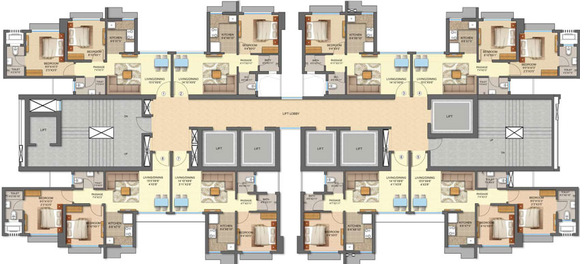 Floor Plan of Runwal Avenue in Kanjurmarg East, Mumbai - Image 45543