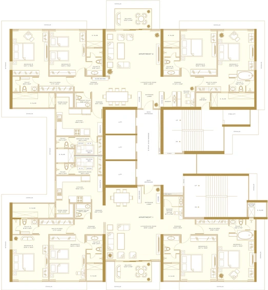 Floor Plan of Vikas Palazzo in Mulund West, Mumbai - Image 45568