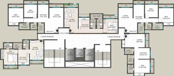 Floor Plan of Horizon Exotica in Kasarvadavali, Thane - Image 29021