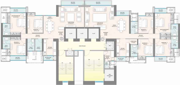 Floor Plan of Sheth Victoria Towers in Thane West, Thane - Image 122515