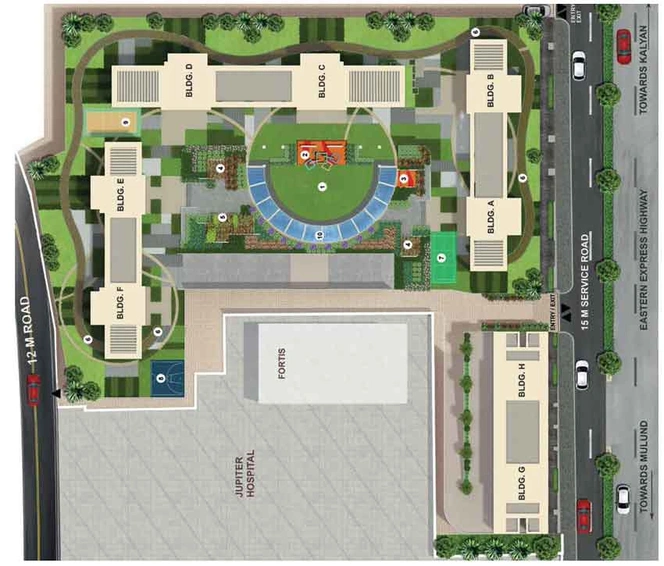 Master Plan of Sheth Victoria Towers in Thane West, Thane - Image 122516