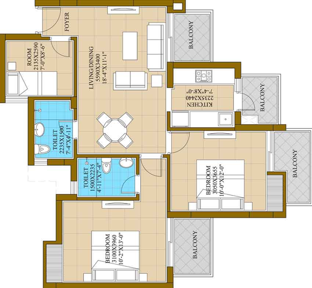 2 BHK Flat in ATS Homes Kraft Happy Trails in Sector 10, Greater Noida - Image 536569