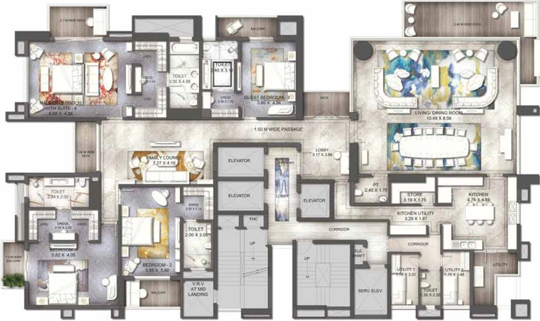 4 BHK Flat in ATS Knightsbridge in Sector 124, Noida - Image 497577